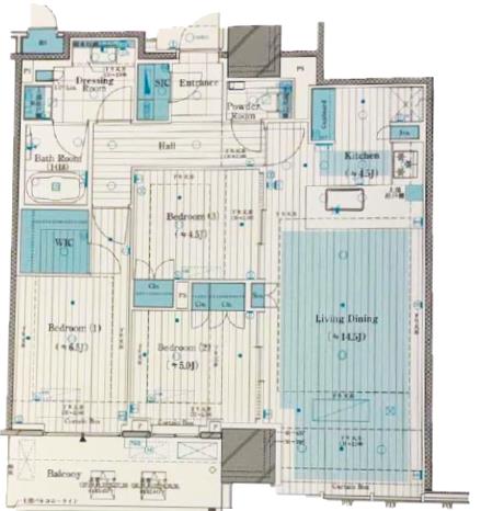 Unit details of Branz Tower Toyosu 39F - PLAZA HOMES