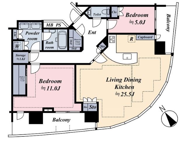 Park Court Akasaka Hinokicho The Tower 9F 2BR Condominium for Sale
